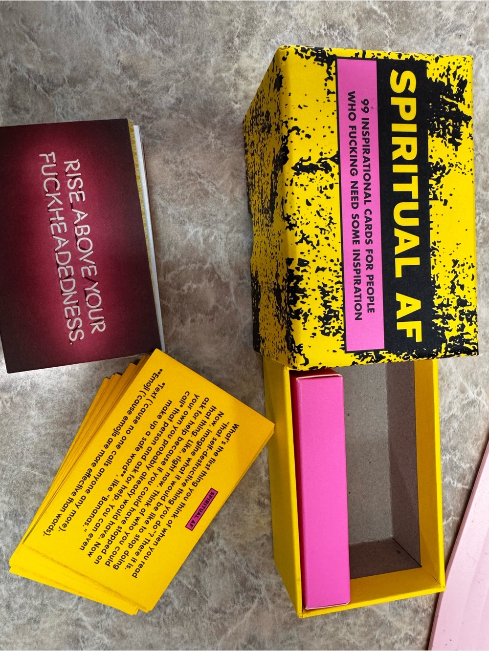 Spiritual AF Inspirational Card Deck - Yellow & Pink